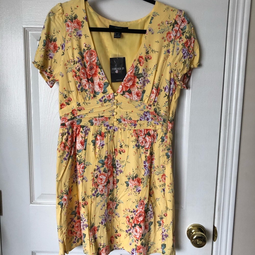 Yellow Floral Dress